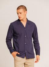 Men's Long Sleeve Denim Shirt - Short Sleeve Image