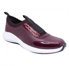 Red wine color tennis without lacing Image